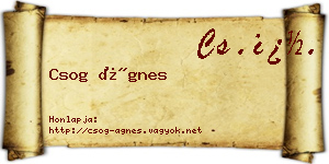 Csog Ágnes névjegykártya