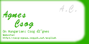 agnes csog business card